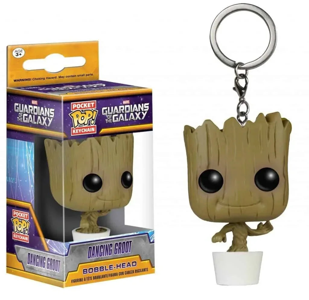 FUNKO pop Guardians of the Galaxy 2 Star-Lord Rocket Tree man Grootted Keychain toys for Children gift with retail box