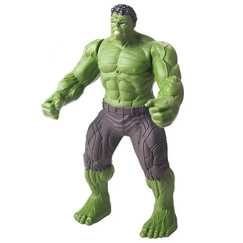 17Cm Children Toys Disney Anime Figures Spiderman Hulk Action Figure Iron Man Cartoon Kids Toy Christmas Gift Glow Doll Hobbies