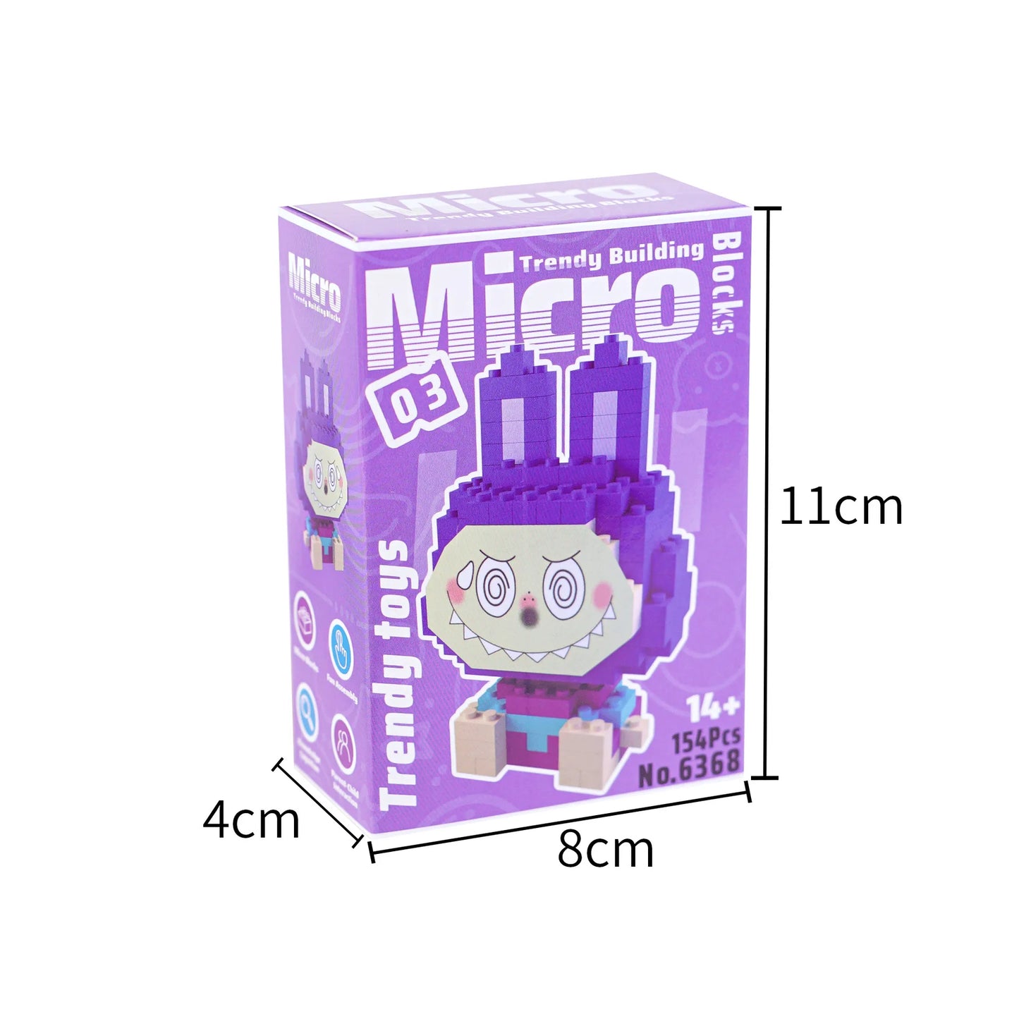 Compatible with cartoon doll desktop cute accessories, small particle puzzle assembly toys