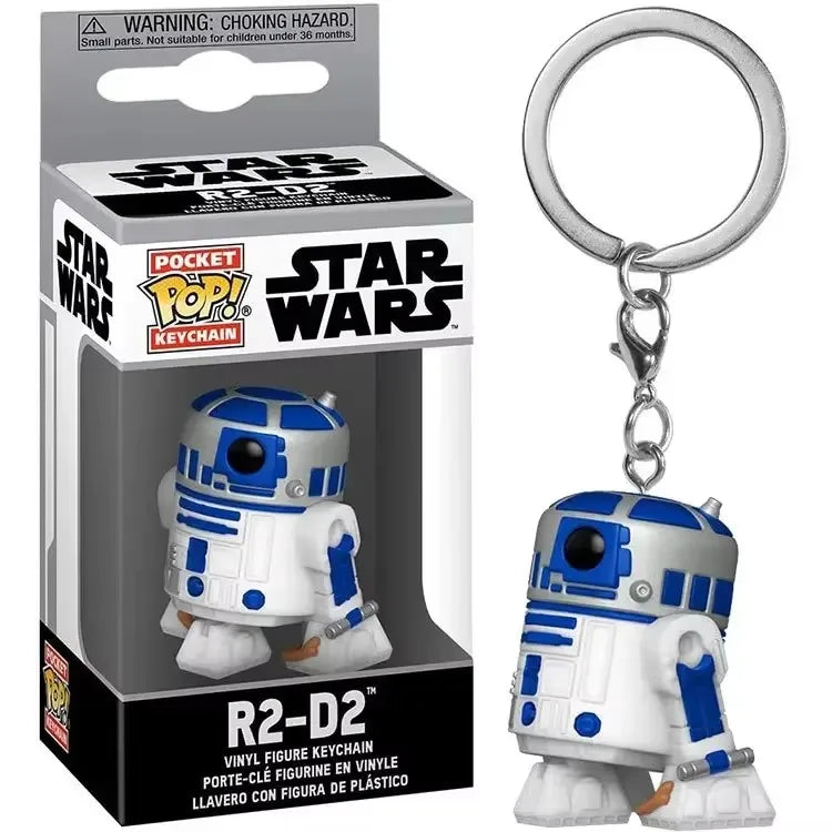 FUNKO POP Star Wars R2-D2 Keychains Keyrings Pop Keychain Toys