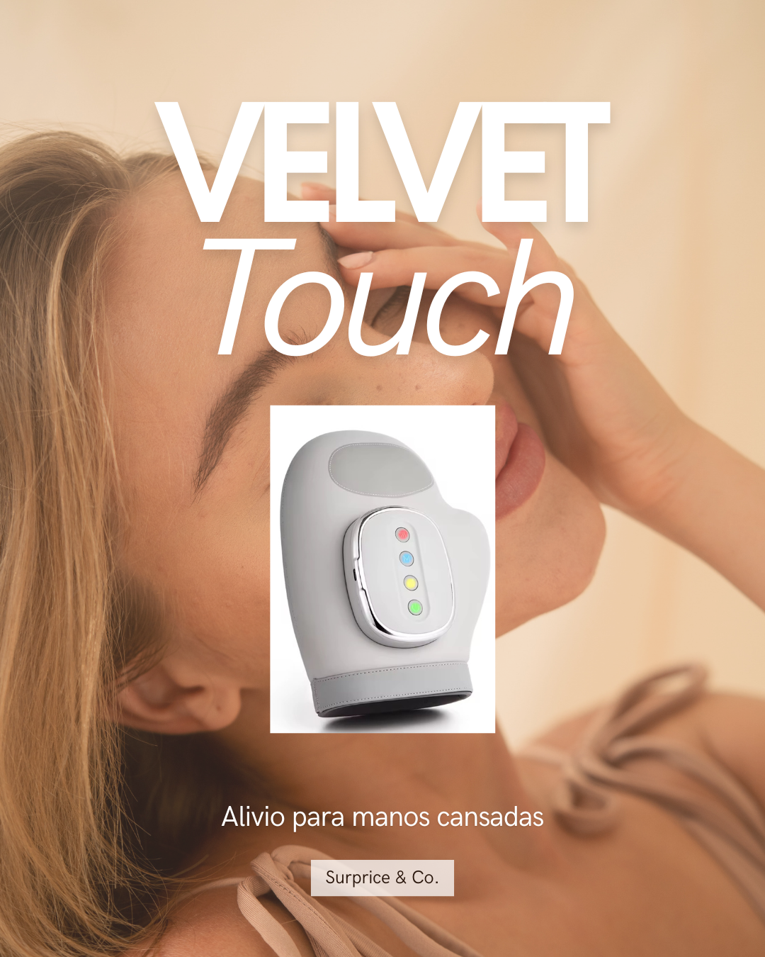 Velvet Touch — Masajeador Eléctrico de Manos con Compresión de Aire