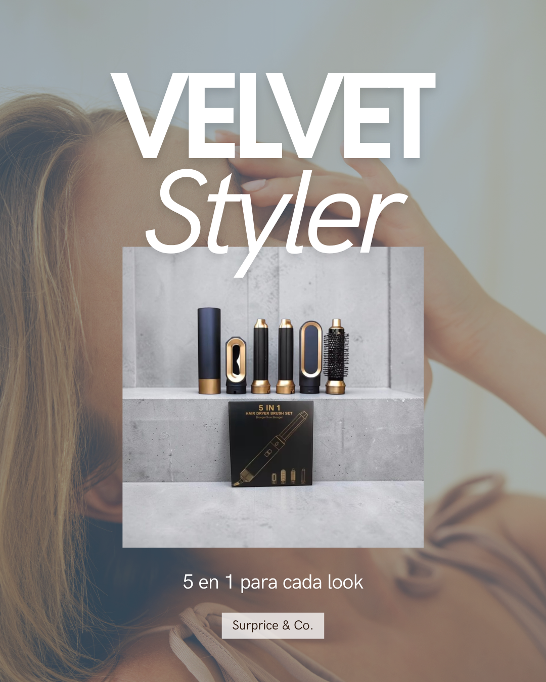 Velvet Styler — 5 en 1, Alisa, Riza y Da Volumen