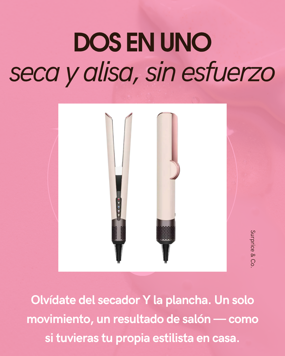 Velvet Air — Secador Alisador 2 en 1, Alta Velocidad 110.000 RPM