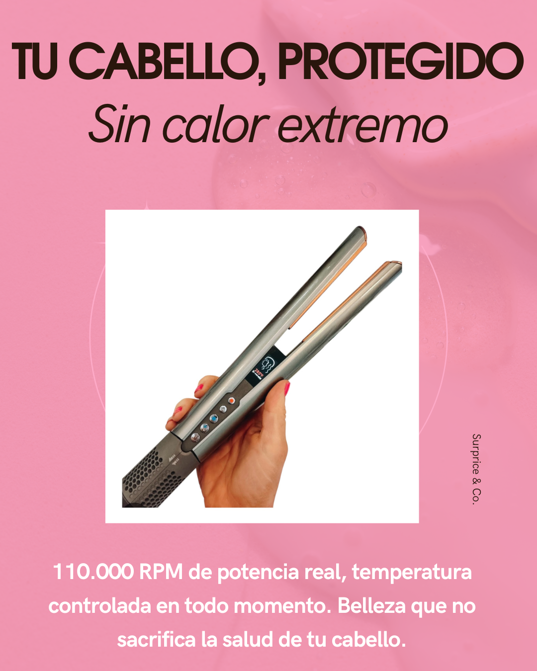 Velvet Air — Secador Alisador 2 en 1, Alta Velocidad 110.000 RPM
