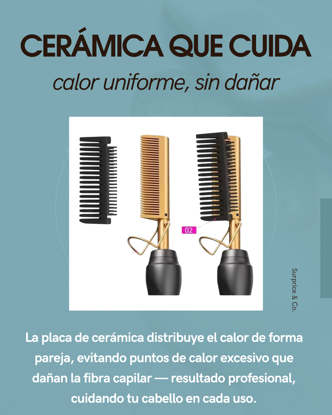 Velvet Curl — Rizador de Cerámica Portátil, Uso Húmedo y Seco