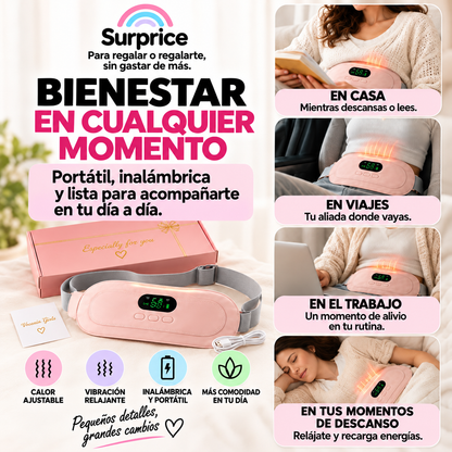 Almohadilla Térmica Portátil con Calor y Vibración