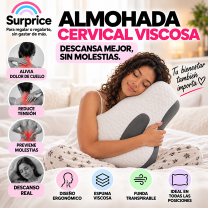 Almohada Cervical Viscoelástica Ergonómica