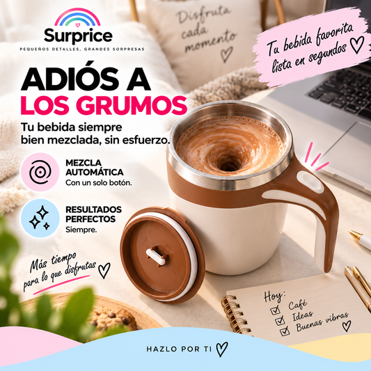 Taza Autoagitadora Magnética Recargable