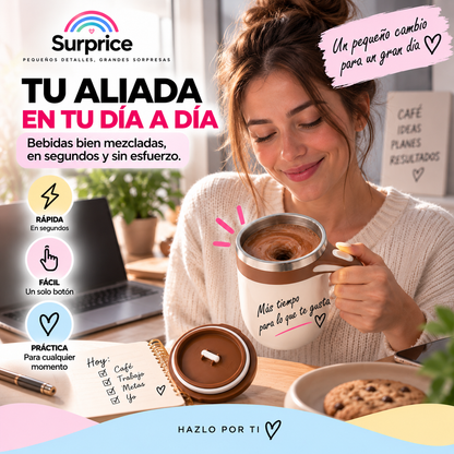 Taza Autoagitadora Magnética Recargable
