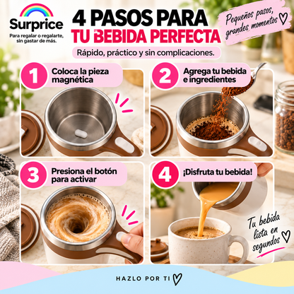 Taza Autoagitadora Magnética Recargable
