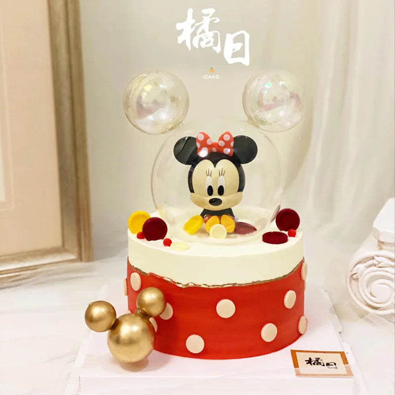 Disney Mickey Mouse Minnie Mouse Kawaii Toy Model Kids Cake Decoration Cute Figure Doll Gift for Kids Holiday birthday gift toy