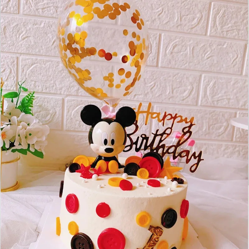 Disney Mickey Mouse Minnie Mouse Kawaii Toy Model Kids Cake Decoration Cute Figure Doll Gift for Kids Holiday birthday gift toy
