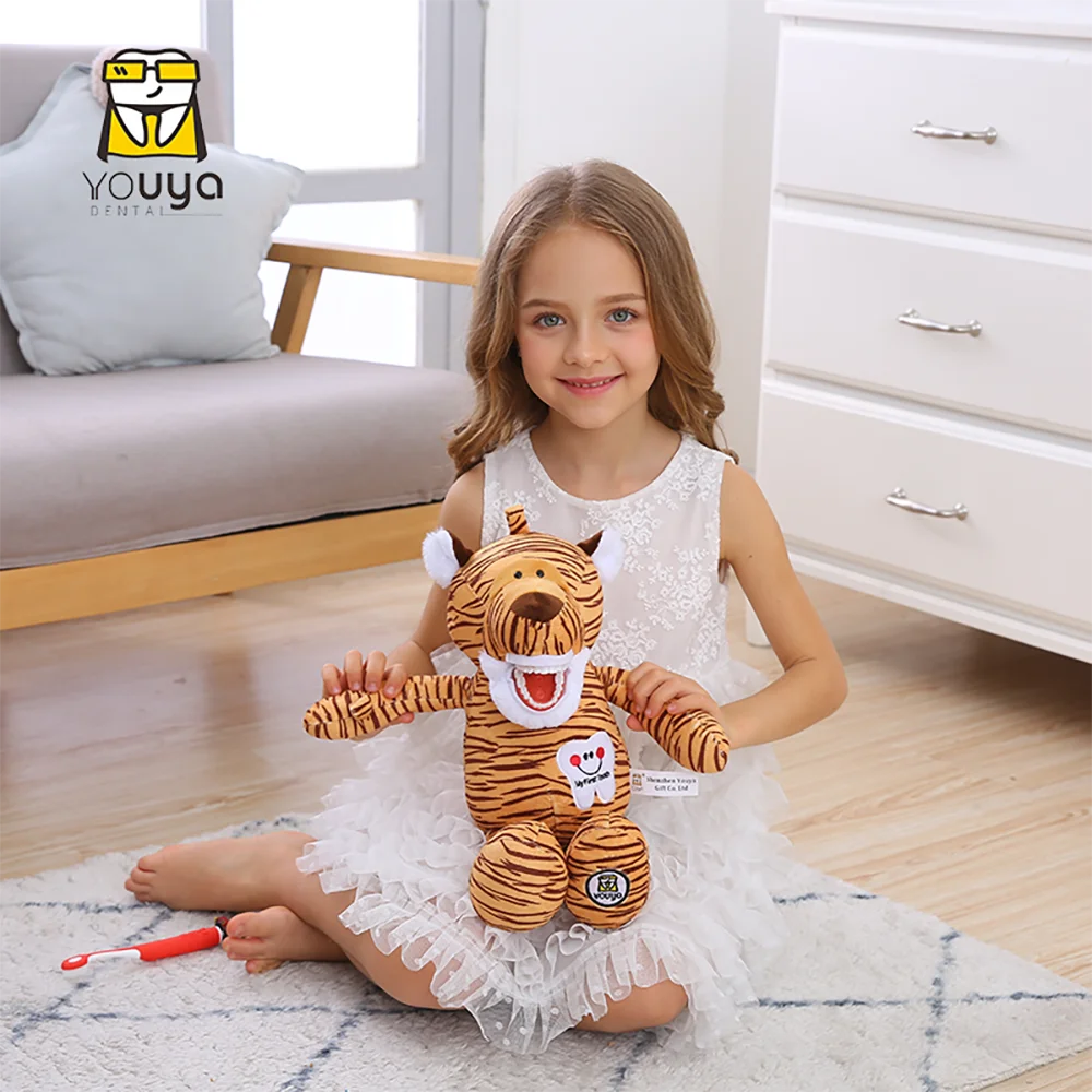 Dental Plush Toys With Teeth Model Toothbrush For Kids Children Stuffed Animals Dentist Soft Dolls   Dentistry Accessories Gifts