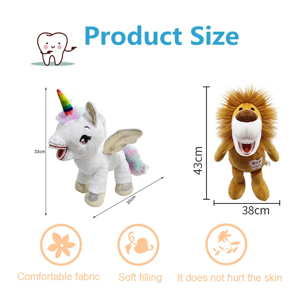 Dental Plush Toys With Teeth Model Toothbrush For Kids Children Stuffed Animals Dentist Soft Dolls   Dentistry Accessories Gifts