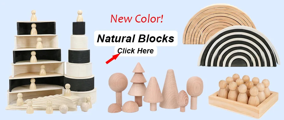 Wooden Rainbow Block Wood Stacking Toys Grimms Rainbow Building Blocks Balls Montessori Eductaional Toy Kids Rainbow Stacker