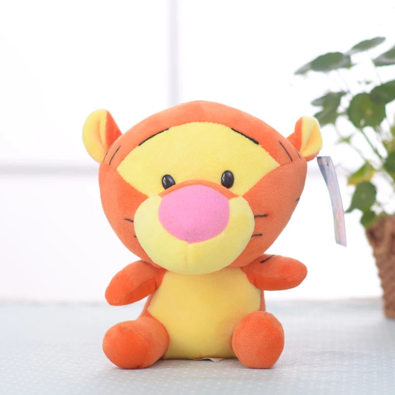 Anime Open Plush Pin Winnie The Pooh Mickey Mouse Minnie Tigger Cute Stuffed Animal Sewing Action Doll Toy Children's Christmas