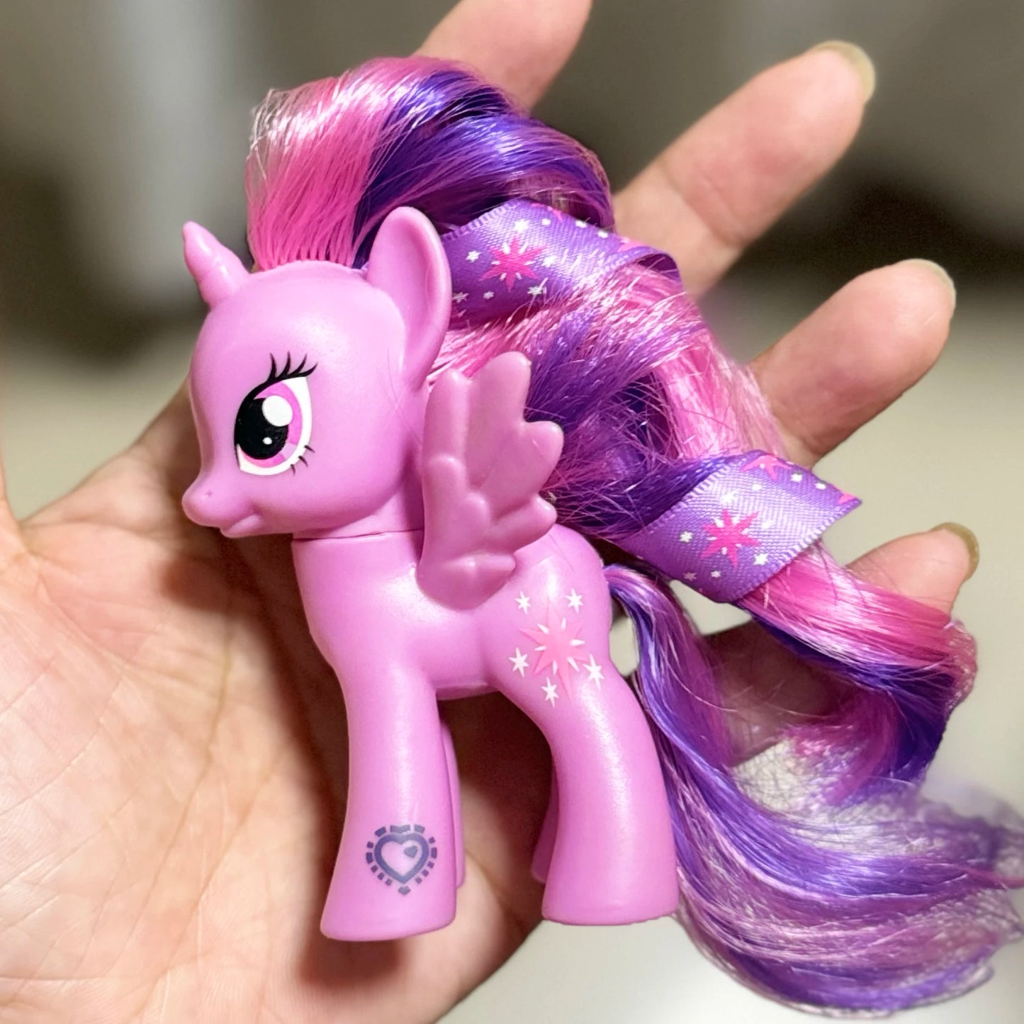 8cm Hasbro My Little Pony Twilight Sparkle Rainbow Dash Applejack YoYo Action Figures Colorful Hair Pony Model Toys Kids Gifts