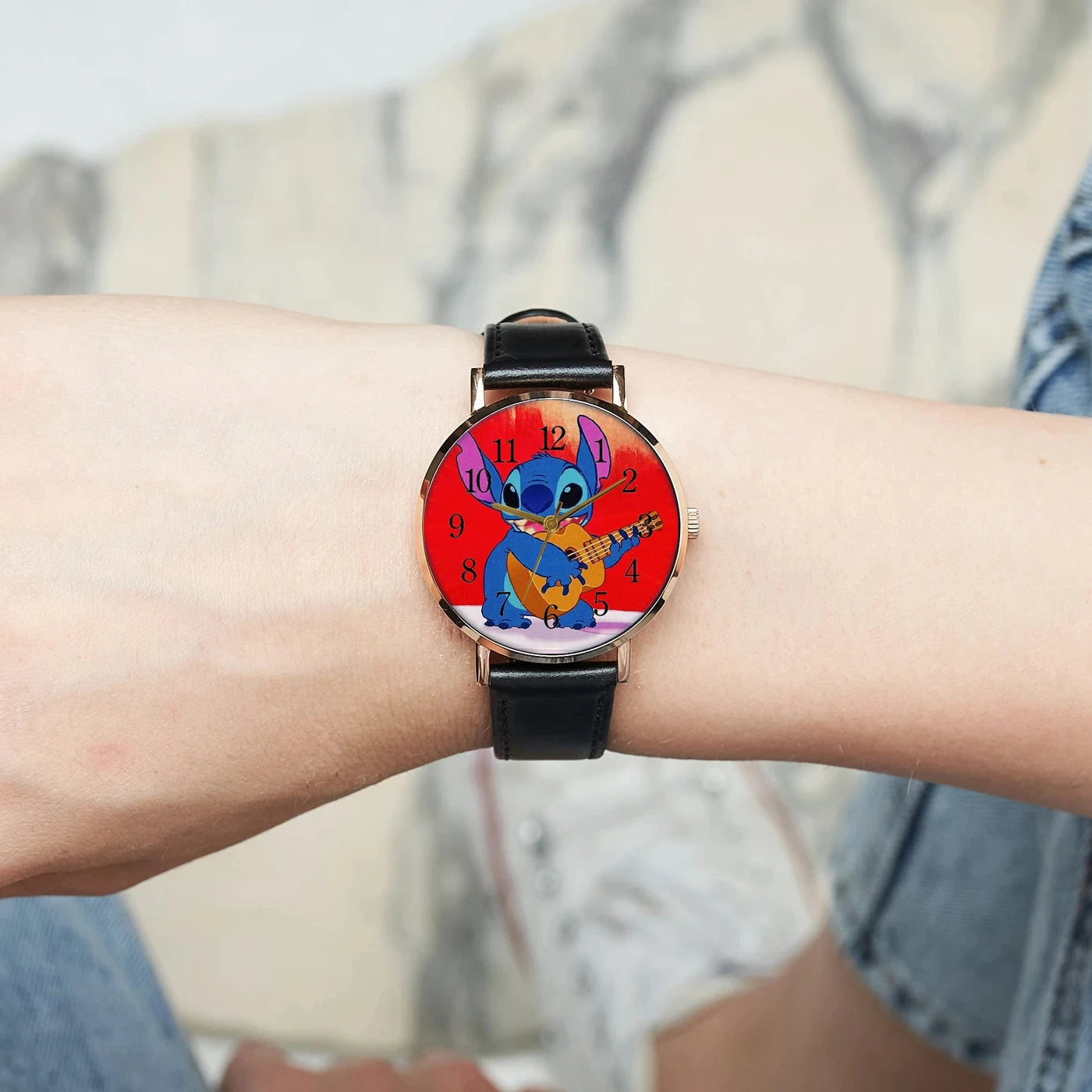 Disney Stitch Mickey Mouse Women Men Fashion Watch Stainless Steel Casual Quartz Watch Gift kids Party Birthday Gifts Watch