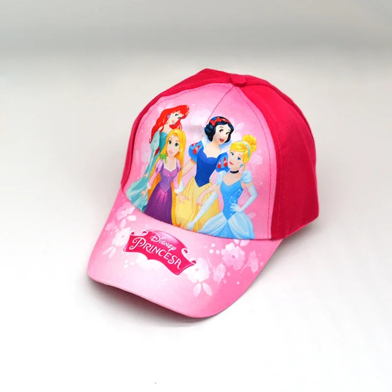 New Disney Anime Frozen Mickey Mouse Kids Brand Hat Boy Girl Travel Caps Spiderman Mickey Minnie Baby Caps Figure Gift Toys 2-8Y
