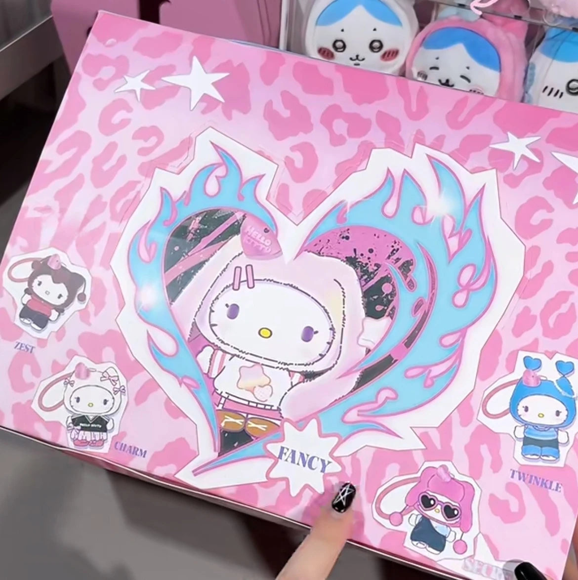 Genuine Hellokitty Pop Star Series Blind Box Trendy Toys Kawai Vinyl Plush Bag Pendant Collect Dolls Mystery Box Birthday Gift