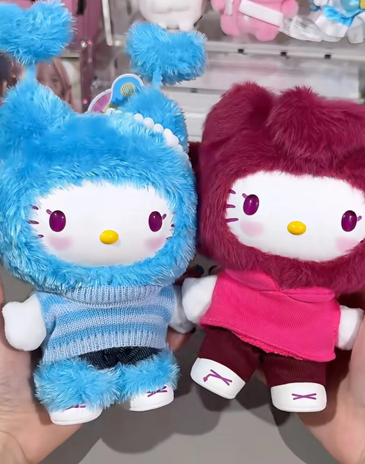 Genuine Hellokitty Pop Star Series Blind Box Trendy Toys Kawai Vinyl Plush Bag Pendant Collect Dolls Mystery Box Birthday Gift