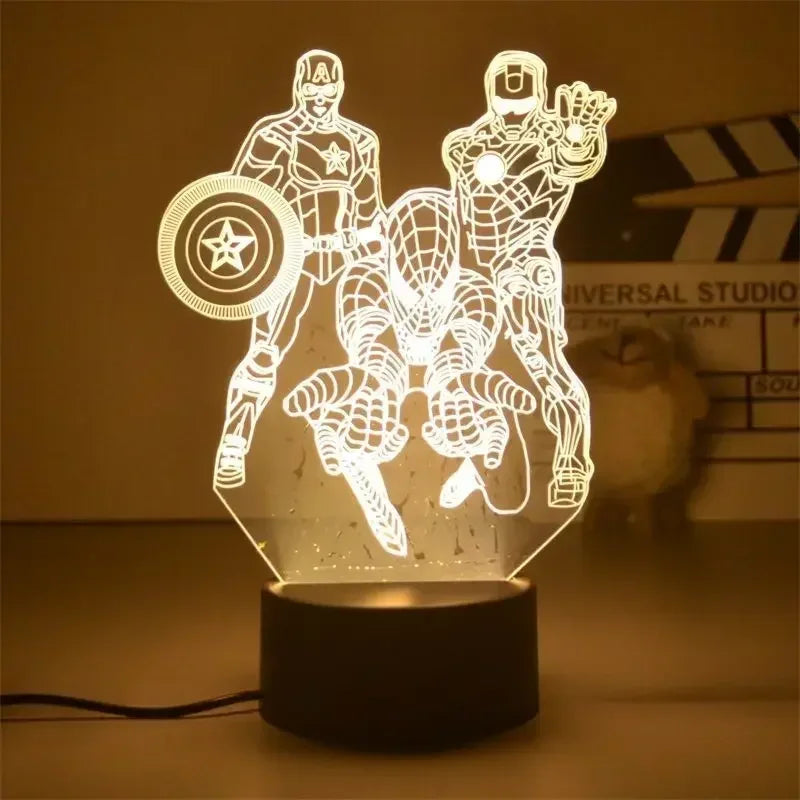 Anime Star Wars 3D Night Light – Cute Baby Yoda LED Action Figure Table Lamp, Cool Toys for Boys & Girls, Birthday Gifts