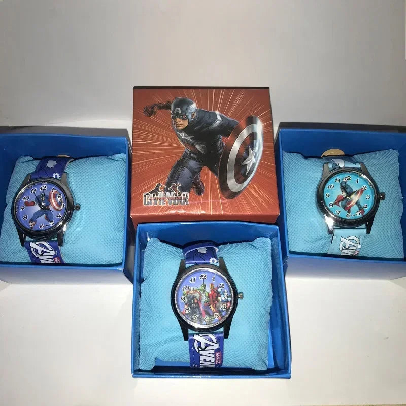 2024 Disney Mickey Mouse watch Minnie Mouse Anime Figure Children watch For Kids Boys Girls Cartoon watches Gifts Toys With Box