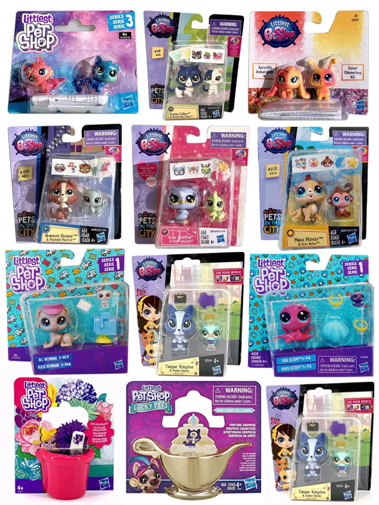 Original Hasbro Littlest Pet Shop Doll Toys Cute Animal Action Figure Big Eyed Pet Model Collection Toy Children's Birthday Gift