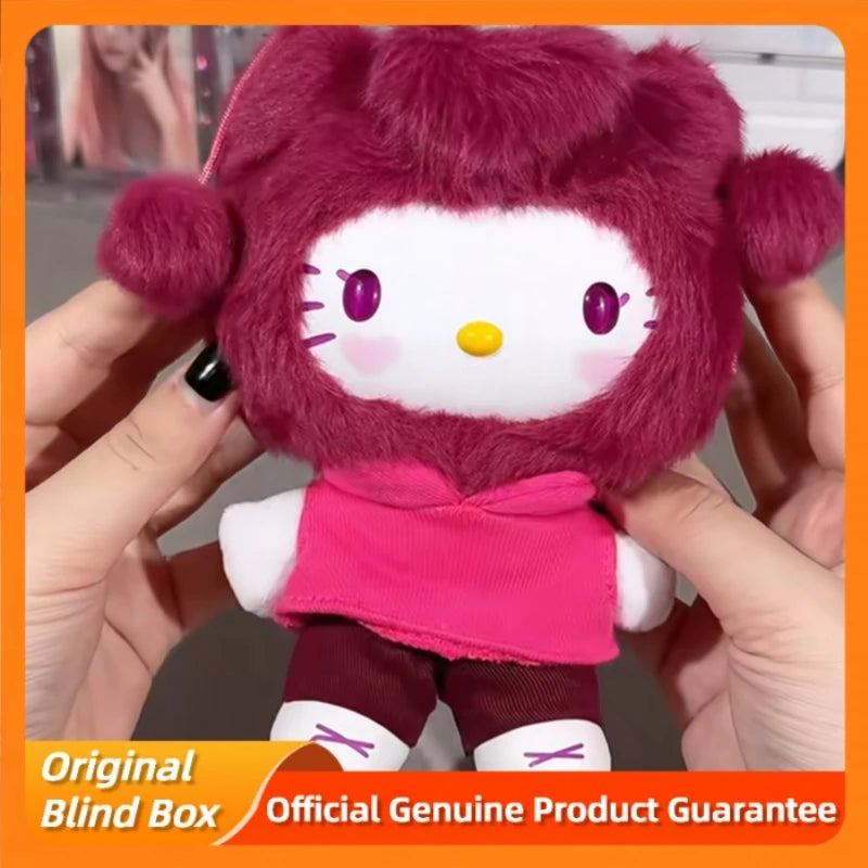 Genuine Hellokitty Pop Star Series Blind Box Trendy Toys Kawai Vinyl Plush Bag Pendant Collect Dolls Mystery Box Birthday Gift