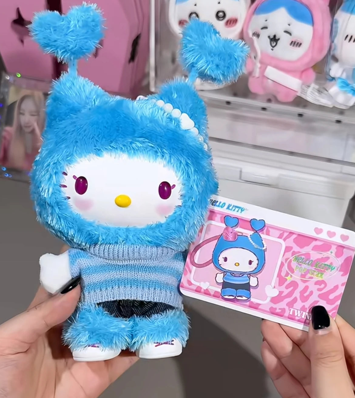 Genuine Hellokitty Pop Star Series Blind Box Trendy Toys Kawai Vinyl Plush Bag Pendant Collect Dolls Mystery Box Birthday Gift
