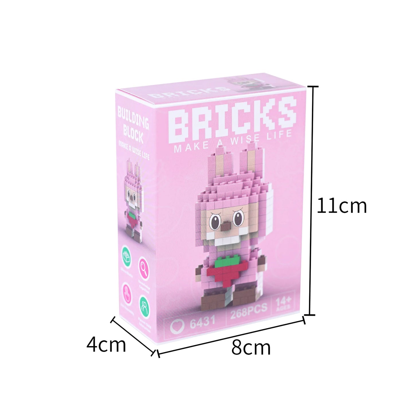 Compatible with cartoon doll desktop cute accessories, small particle puzzle assembly toys