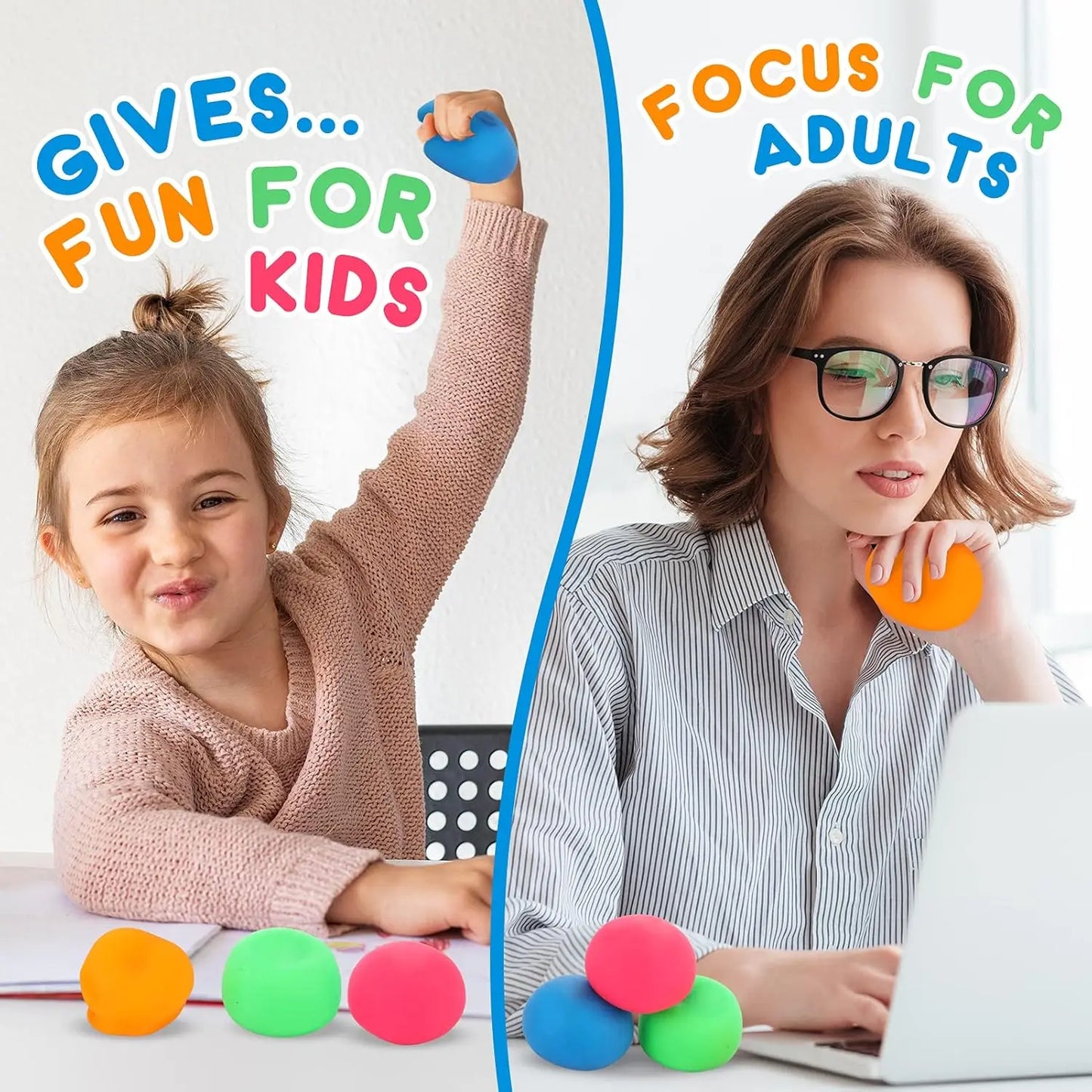 1PC Fidget Ice Cube Slow Rising Balls Sensory Fidget Toy Adults Stress Relief Squeeze Hand Exercise Calming Tool for Kids Adults