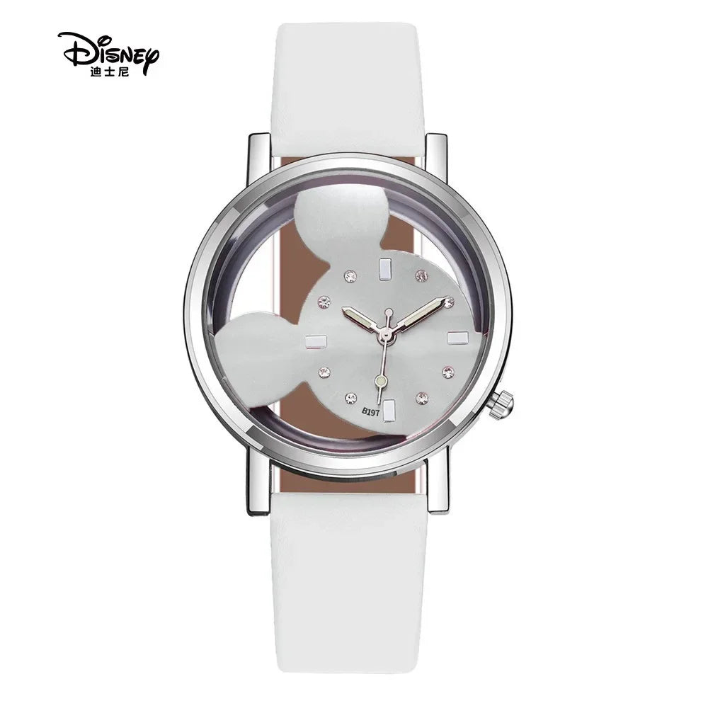 Disney Mickey Mouse Watches with double-sided hollow Children's Watch For Student Boys Girl birthday Party gifts Watch toys