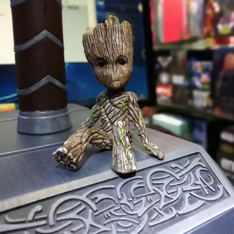 Disney 4.5-6CM Guardians Of The Galaxy Tree Man Groot Action Toy Figure Doll Model Cartoon Mini Groot Kid Holiday party Gift