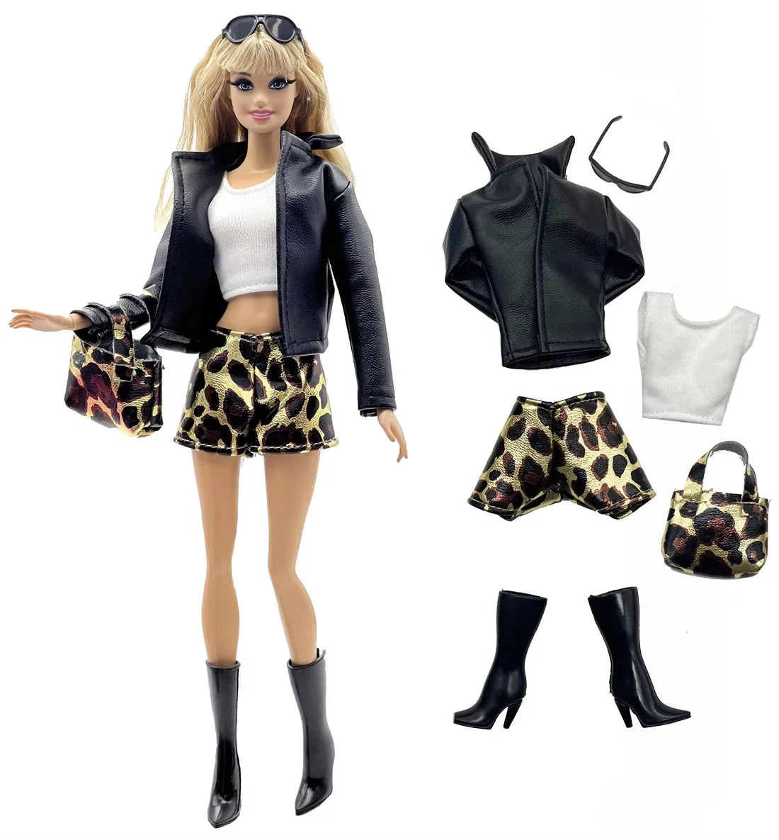 1 Set Cloth Doll Accessories Fashion Model Casual Wear Cool Clothes for 11.5 Inch 30cm Doll Kids or Birthday Gift