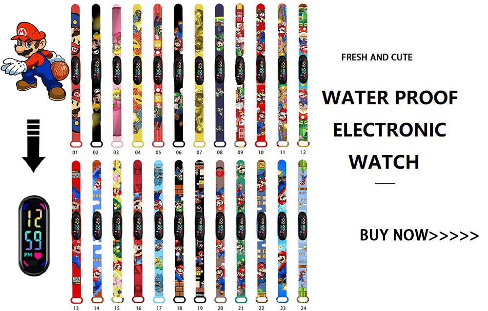 Disney Mickey Mouse Watches with double-sided hollow Children's Watch For Student Boys Girl birthday Party gifts Watch toys