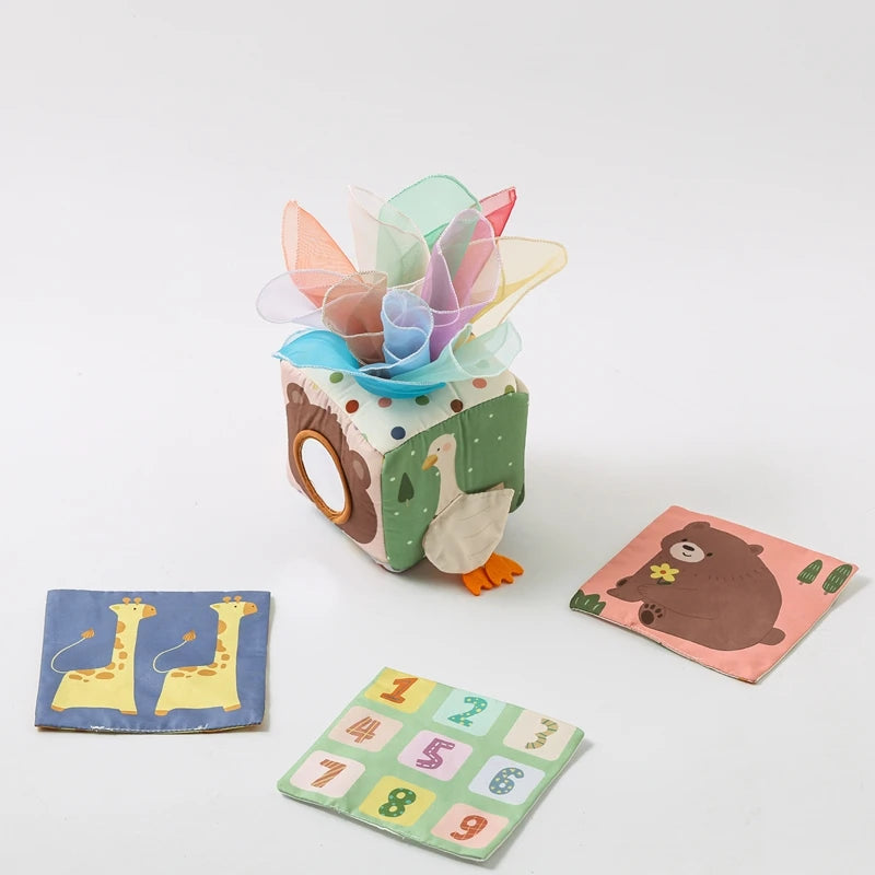 Montessori Toys Magic Cotton Animal Tissue Box Kids Finger Exercise Busy Board Toys Baby Educational Activity Sensory Game Gifts