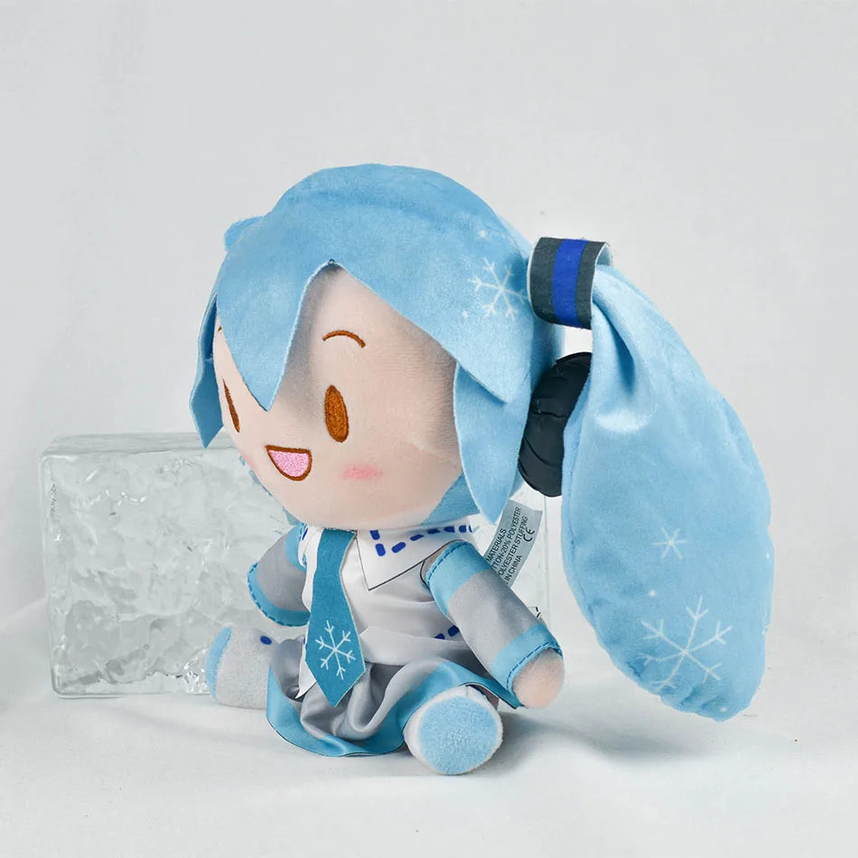 20-29cm Hatsune Miku Kawaii Q Version Fufu Figure Plush Doll Anime Peripheral Stuffed Toy Collection Model Ornament Toys Gifts
