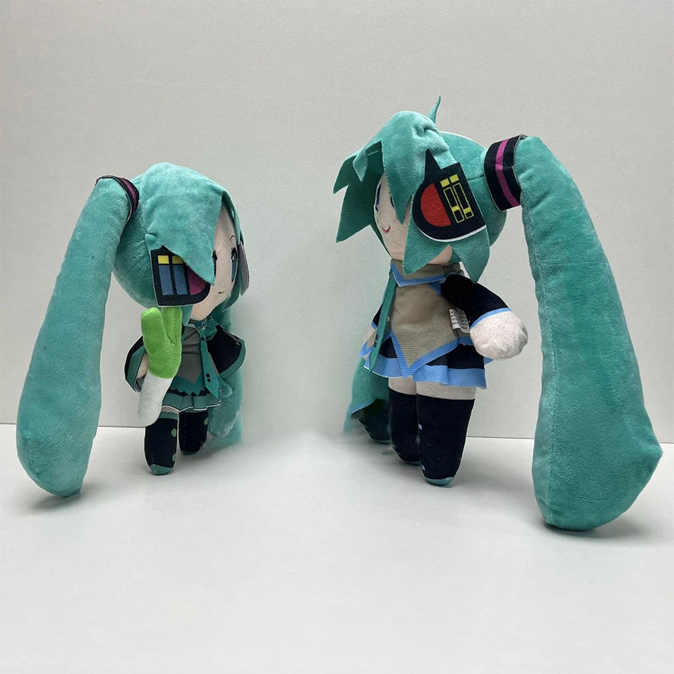 20-29cm Hatsune Miku Kawaii Q Version Fufu Figure Plush Doll Anime Peripheral Stuffed Toy Collection Model Ornament Toys Gifts