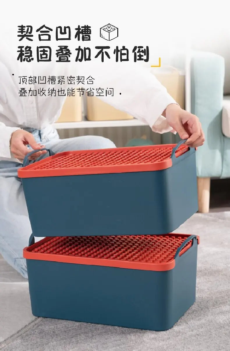 Storage Box for Lego With Lid Toy Building Block Parts Organizer Box Small Particle Classification Building Block Top Cover