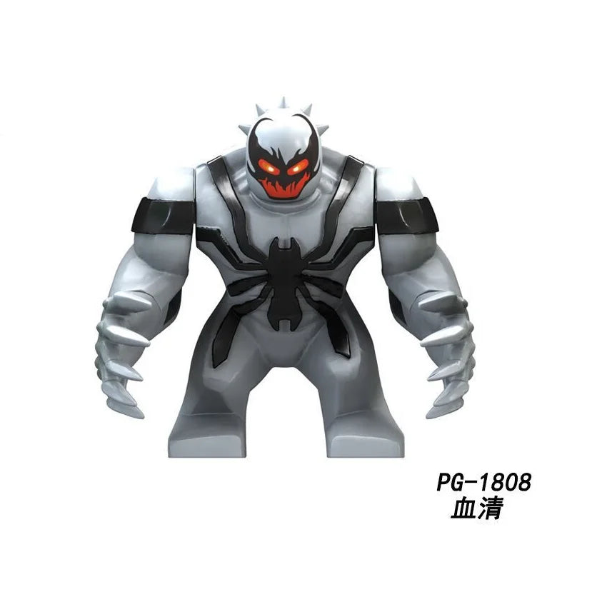 Marvel Superhero Anime Doll Building Blocks Venom Massacre Symbiosis, Spider Man Deadpool Wolverine Couple Gift Toy