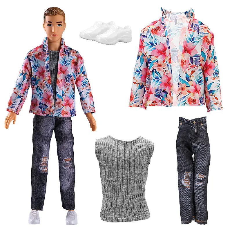 30cm Doll Clothes For Dolls Fashion Shirt+Pants Hat Shoes Coat Clothes For Girl Dolls Boy Children's Gift Doll House Accessories