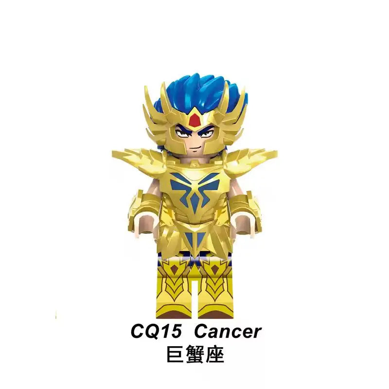 6/12Pcs/Set Anime Saint Seiya Building Blocks Athena Shiryu Ikki Golden Warrior Figures Bricks Cartoon Toys For Children Gifts
