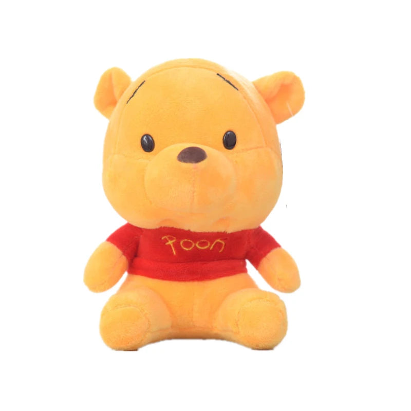 Anime Open Plush Pin Winnie The Pooh Mickey Mouse Minnie Tigger Cute Stuffed Animal Sewing Action Doll Toy Children's Christmas