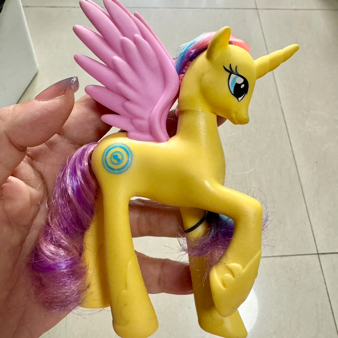 8cm Hasbro My Little Pony Twilight Sparkle Rainbow Dash Applejack YoYo Action Figures Colorful Hair Pony Model Toys Kids Gifts