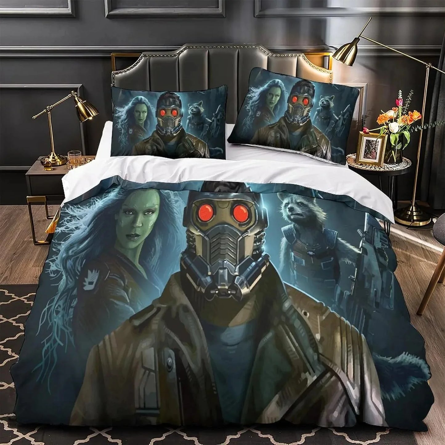 Hot Sale Marvel Heroes Guardians Of The Galaxy Bedding Set,Girls Adult Single Twin Queen Size,Duvet Cover Pillowcase Bedding