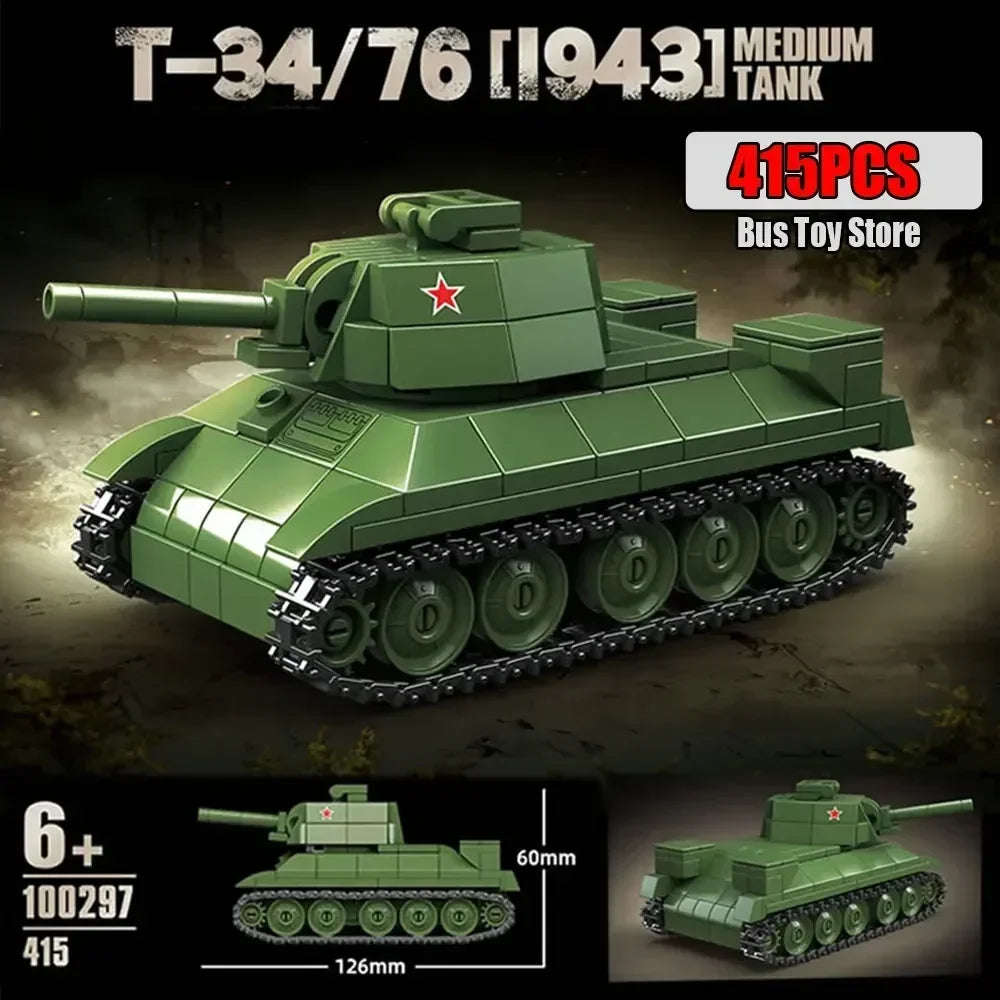 Germany Series Leopard Medium Tank G Late   Tank Military Series WW2 Tank Building Blocks  Bricks Model Set Toys for Kids Gifts