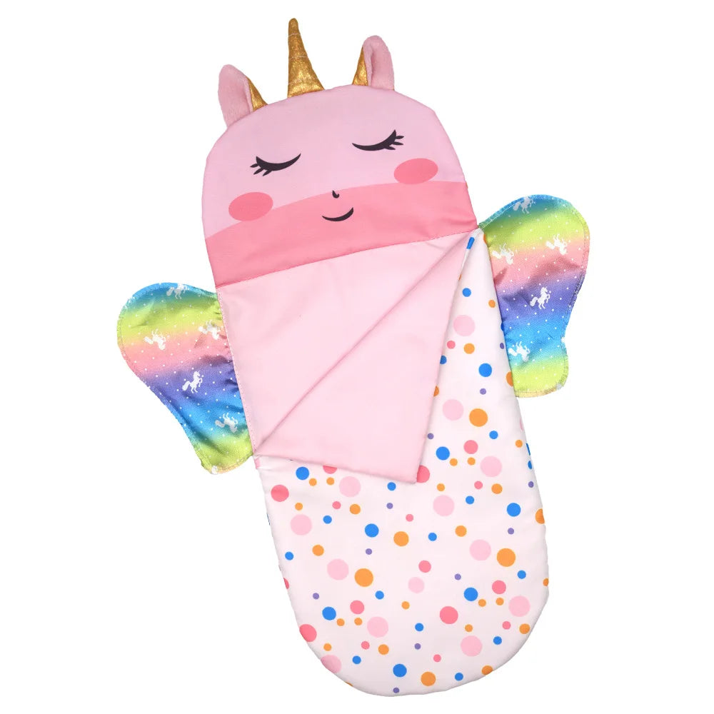 Doll Sleeping Bag for 43cm Dolls Lovely Unicorn Pillow 10-18inch Baby New Born Dolls Accessories American Girl's Birthday Gift