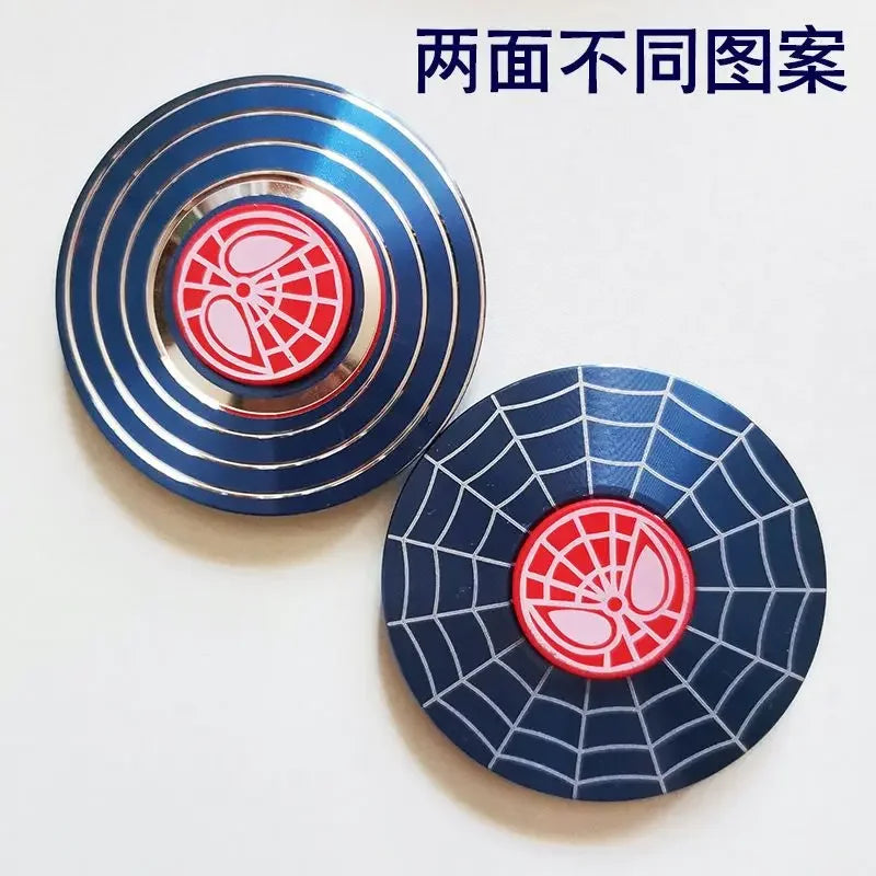 Marvel Spider-Man Captain America Metal Fidget Spinner Creative Personality Cool Decompression Fidget Spinner Children's Toy