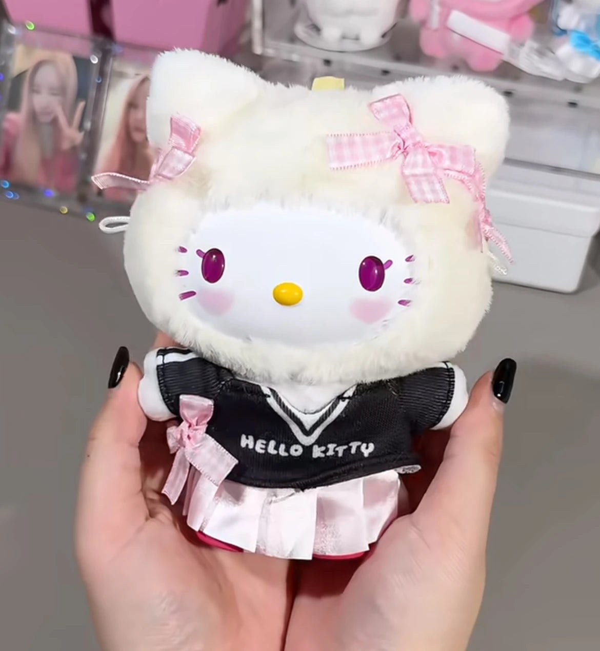 Genuine Hellokitty Pop Star Series Blind Box Trendy Toys Kawai Vinyl Plush Bag Pendant Collect Dolls Mystery Box Birthday Gift